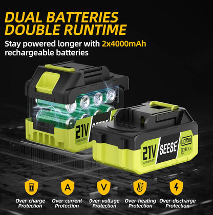 2 Tools in 1 Power Beast!  Brushless 8" Mini Chainsaw + Pole Saw