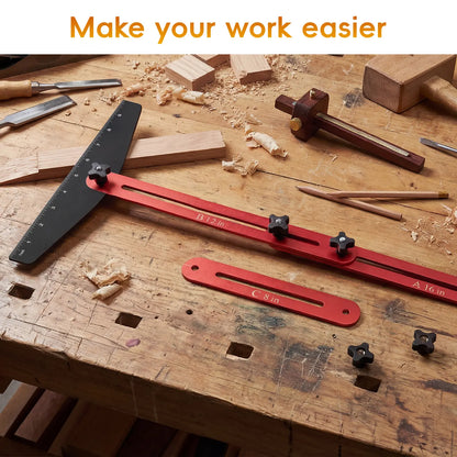 Aluminum alloy stair tread template tool