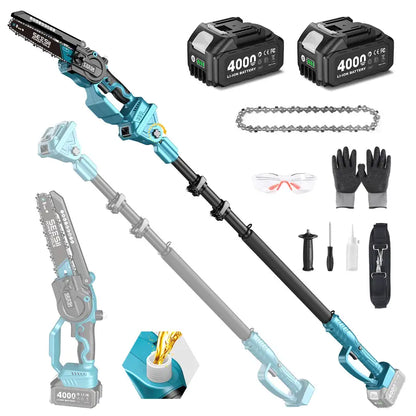 Cordless 2-in-1 Mini Chainsaw & Pole Saw, Portable Tree Trimming Tool