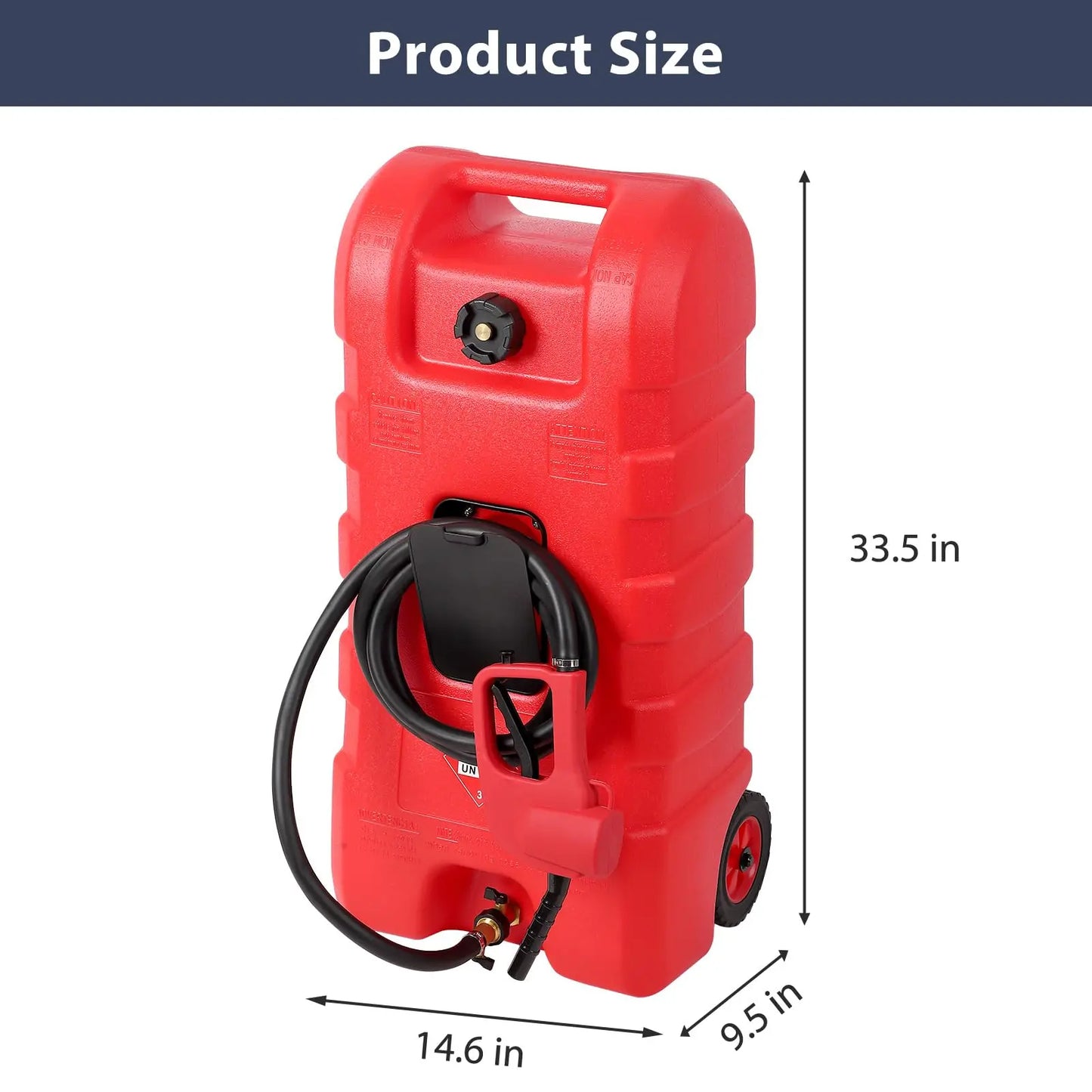 15-gallon portable fuel tank with LE pump and 10-foot hose