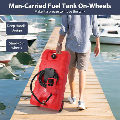 15-gallon portable fuel tank with LE pump and 10-foot hose