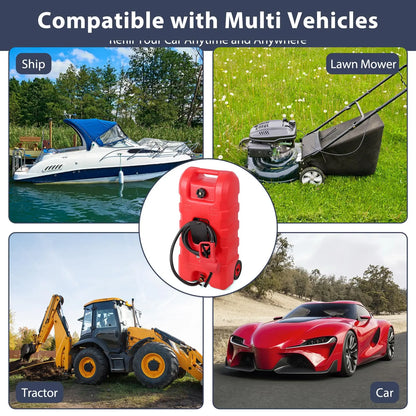 15-gallon portable fuel tank with LE pump and 10-foot hose