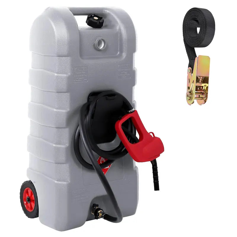15-gallon portable fuel tank with LE pump and 10-foot hose